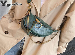 Foto van Tassen women chain small messenger bags fashion quality pu leather crossbody for lady travel waist b