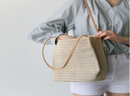Foto van Tassen 2020 new summer woven women bag leisure bohemian rattan straw handbag shoulder pure color fas