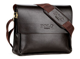 Foto van Tassen posbuy retro men pu leather satchel shoulder bag business briefcase side waterproof crossbody