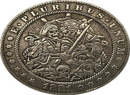 Foto van Huis inrichting 1881 pirate skull war souvenir coins collectibles antique 3d metal commemorative mor