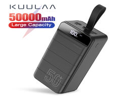 Foto van Telefoon accessoires kuulaa power bank 50000mah portable charging powerbank 50000 mah usb poverbank 