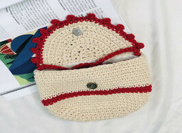 Foto van Tassen spring and summer new hand crocheted bag wool woven mini 2020 all match single shoulder messe