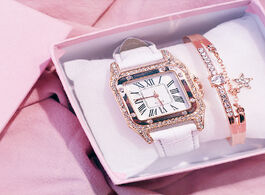 Foto van Horloge women diamond watch starry luxury bracelet set watches ladies casual leather band quartz wri