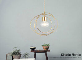 Foto van Lampen verlichting led iron pendant lights golden e27 hanging lamp bedroom living room decoration la