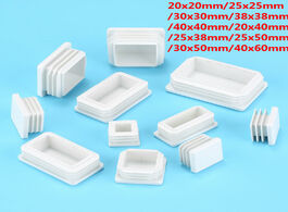 Foto van Bevestigingsmaterialen furniture pads cups plugs white plastic stainless steel inside square tube ta