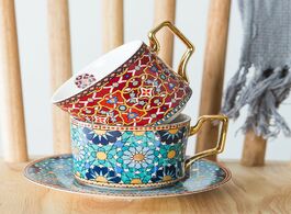 Foto van Huis inrichting moroccan style luxury coffee cup and saucer set with gold handle for special cappucc