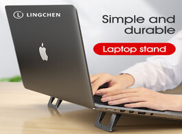 Foto van Computer lingchen laptop stand for macbook pro universal desktop holder mini portable cooling pad no