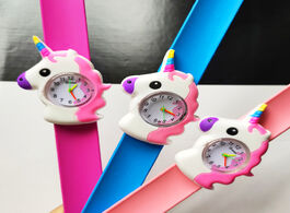 Foto van Horloge children watch unicorn pony silicone strap analog dial quartz kids wrist watches for boys gi