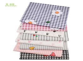 Foto van Huis inrichting printed twill cotton fabric stripe grid cartoon patchwork cloth for diy sewing quilt