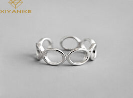 Foto van Sieraden xiyanike 925 sterling silver engagement opening ring trendy simple geometric wedding jewelr
