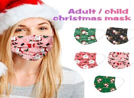 Foto van Schoonheid gezondheid 50pcs disposable non woven 3 layer medic face mask cartoon christmas breathabl