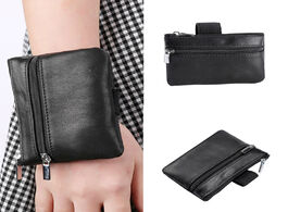 Foto van Tassen women men small coin purse mini change purses for pu leather wrist bag zipper phone pouch key