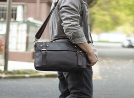 Foto van Tassen men genuine leather satchels messenger bag cowhide male fashion luxury s crossbody shoulder b