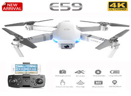 Foto van Speelgoed e59 rc drone 4k hd camera professional aerial photography helicopter 360 degree flip wifi 
