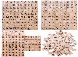 Foto van Huis inrichting 100pcs wooden scrabble letters english alphabet word craft digital puzzle brain game