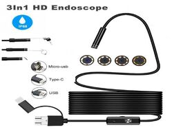 Foto van Gereedschap waterproof type c endoscope hd camera industrial usb flexible borescope video 3 in 1 mic