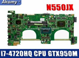 Foto van Computer akemy g550jx laptop motherboard mainboard for asus n550jx n550jv g550j n550j i7 4720hq cpu 