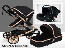 Foto van Baby peuter benodigdheden 2020newborn stroller 3 in 1 multifunctional high landscape folding carriag