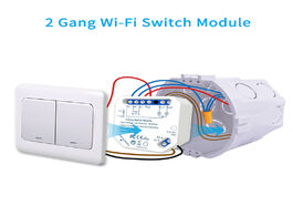 Foto van Elektrisch installatiemateriaal tuya smart life wifi switch 2 gang relay breaker module lighting goo