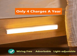 Foto van Lampen verlichting ultra thin 21 30 50cm pir motion sensor led under cabinet light usb rechargeable 