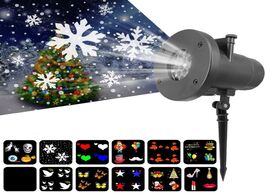 Foto van Lampen verlichting christmas led laser projector lights snowflake film light 12 patterns party decor