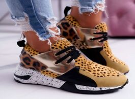 Foto van Schoenen women s sneakers platform shoes woman vulcanize leopard leather high increasing casual comf