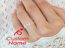 Foto van Sieraden emanco customized name ring for women gold personalized letter 316l stainless steel rings j