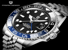 Foto van Horloge pagani design gmt 40mm mechanical watch men s top brand stainless steel sports waterproof au