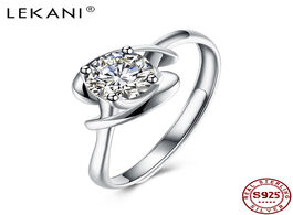 Foto van Sieraden lekani sterling silver 925 girl rings adjustable geometric shape inlaid zircon temperament 