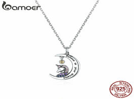 Foto van Sieraden bamoer 925 sterling silver moonlight pony cz pendant necklace for women family gifts fine j
