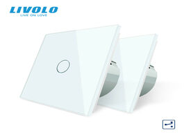 Foto van Elektrisch installatiemateriaal livolo eu standard 2 ways control wall touch screen switch 7colors c