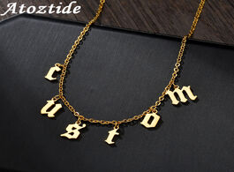 Foto van Sieraden atoztide 2020 new personalized name necklaces for women old english nameplate jewelry stain