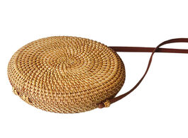 Foto van Tassen square round mulit style straw bag handbags women summer rattan handmade woven beach circle b