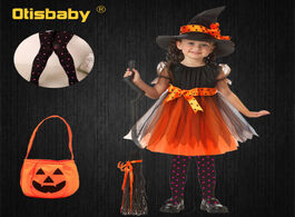 Foto van Baby peuter benodigdheden 4pcs girls witch dress candy bag leggings hat clothing set halloween costu