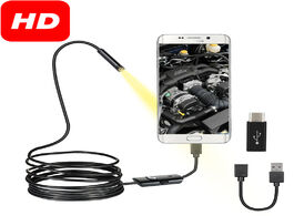 Foto van Beveiliging en bescherming usb endoscope camera flexible ip67 waterproof 6 adjustable leds inspectio