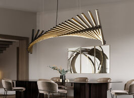 Foto van Lampen verlichting nordic living room led chandelier lighting fishbone designer dining hanging light