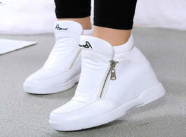 Foto van Schoenen winter hidden wedge boots comfy platform women s high top fashion female casual shoes side 