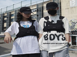 Foto van Tassen men tactical chest rig bags unisex fashion function streetwear hip hop bag adjustable oxford 