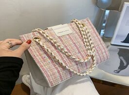 Foto van Tassen sequins square tote bag 2020 fashion new high quality wool women s designer handbag chain sho