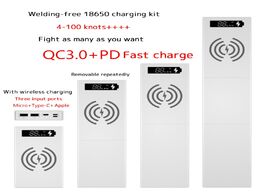 Foto van Telefoon accessoires qc 3.0 pd wireless charge power bank case micro type c quick charging digital d