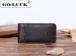 Foto van Tassen new simple men money clip wallet cowhide leather mini dollar wallets s card bag