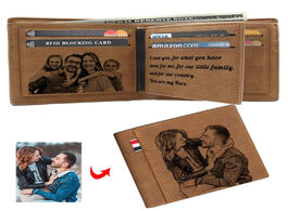 Foto van Tassen picture engraving wallet pu leather bifold custom photo engraved festival gifts for him perso