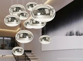 Foto van Lampen verlichting silver glass ball lustre pendant lights loft modern led lamp lighting bar industr