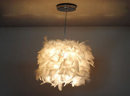 Foto van Lampen verlichting e27 modern feather pendant lights droplights hanging lamp light bedroom kids room