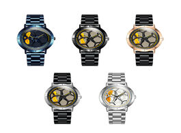 Foto van Horloge turnfinger men s quartz watch stainless steel wristband waterproof rotating personality car 