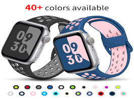 Foto van Horloge silicone strap for apple watch band 40mm 44mm accessories belt sport bracelet iwatch series 