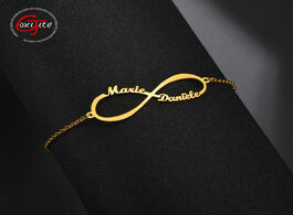 Foto van Sieraden goxijite custom name infinite bracelet for women personalized nameplate charms handmade lov
