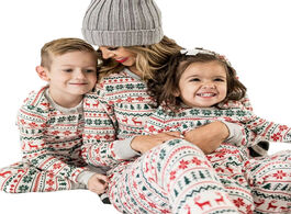 Foto van Baby peuter benodigdheden christmas pajamas nighty family suits with elk tree nightclothes printing 