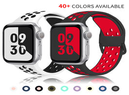 Foto van Horloge strap for apple watch band 40mm 44mm 42mm 38mm accessories silicone belt sport bracelet iwat
