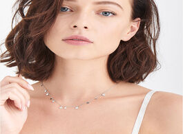 Foto van Sieraden new trendy 925 sterling silver disc shape choker geometric necklace for fashion women gift 